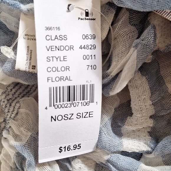 Pacsun blue white stripe sheer scarf infinity scarf Lightweight wrap nau… - Picture 4 of 4